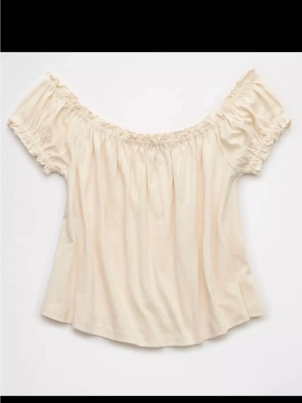 American Eagle Off-Shoulder Cream Top - Picture 3 of 6